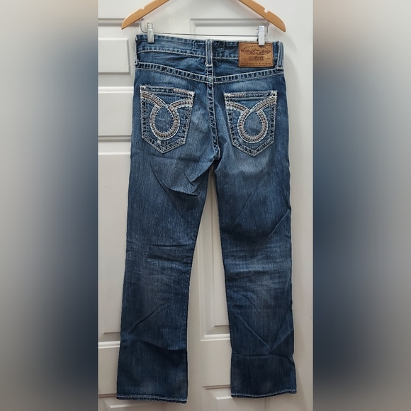 BIG STAR PIONEER MEN'S DISTRESSED & DESTROYED RELAXED BOOTCUT JEANS SIZE 31R X34 - Picture 4 of 13